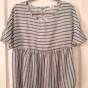 Striped Peplum Blouse